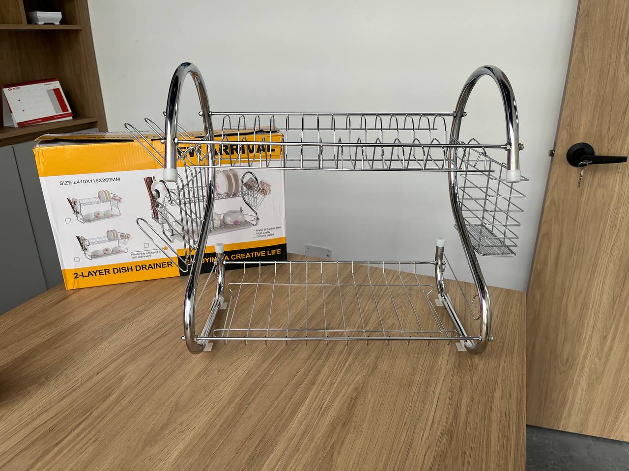 Escurridor de platos 2 niveles con porta